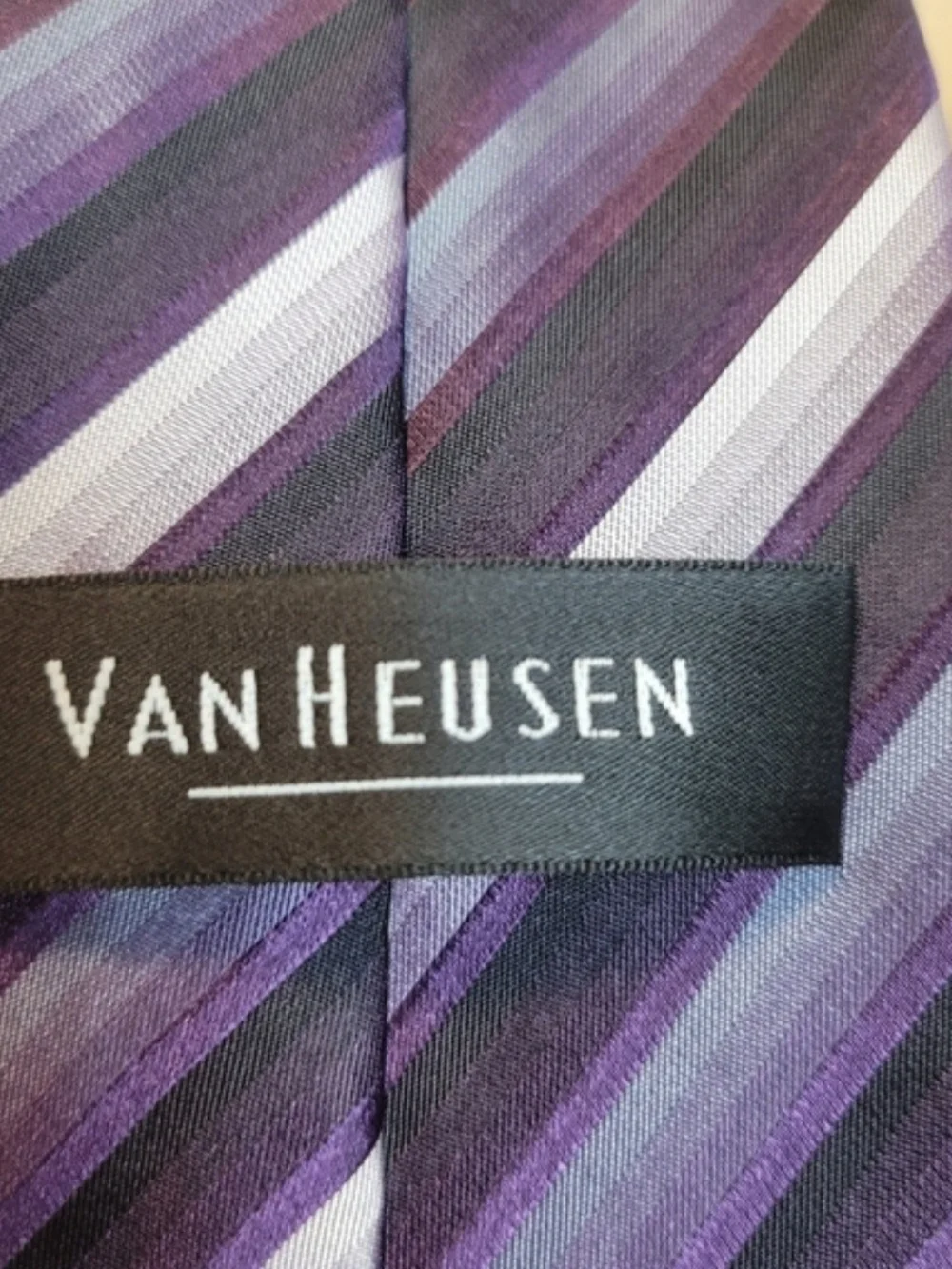 Van Heusen Purple and Lavender Striped Tie